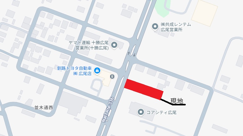 広尾町並木通の位置図